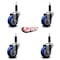 Service Caster 3.5'' Blue Poly Wheel Swivel 1'' Expanding Stem Caster Set, 4PK SCC-EX20S3514-PPUB-BLUE-1-4 - alternate 3